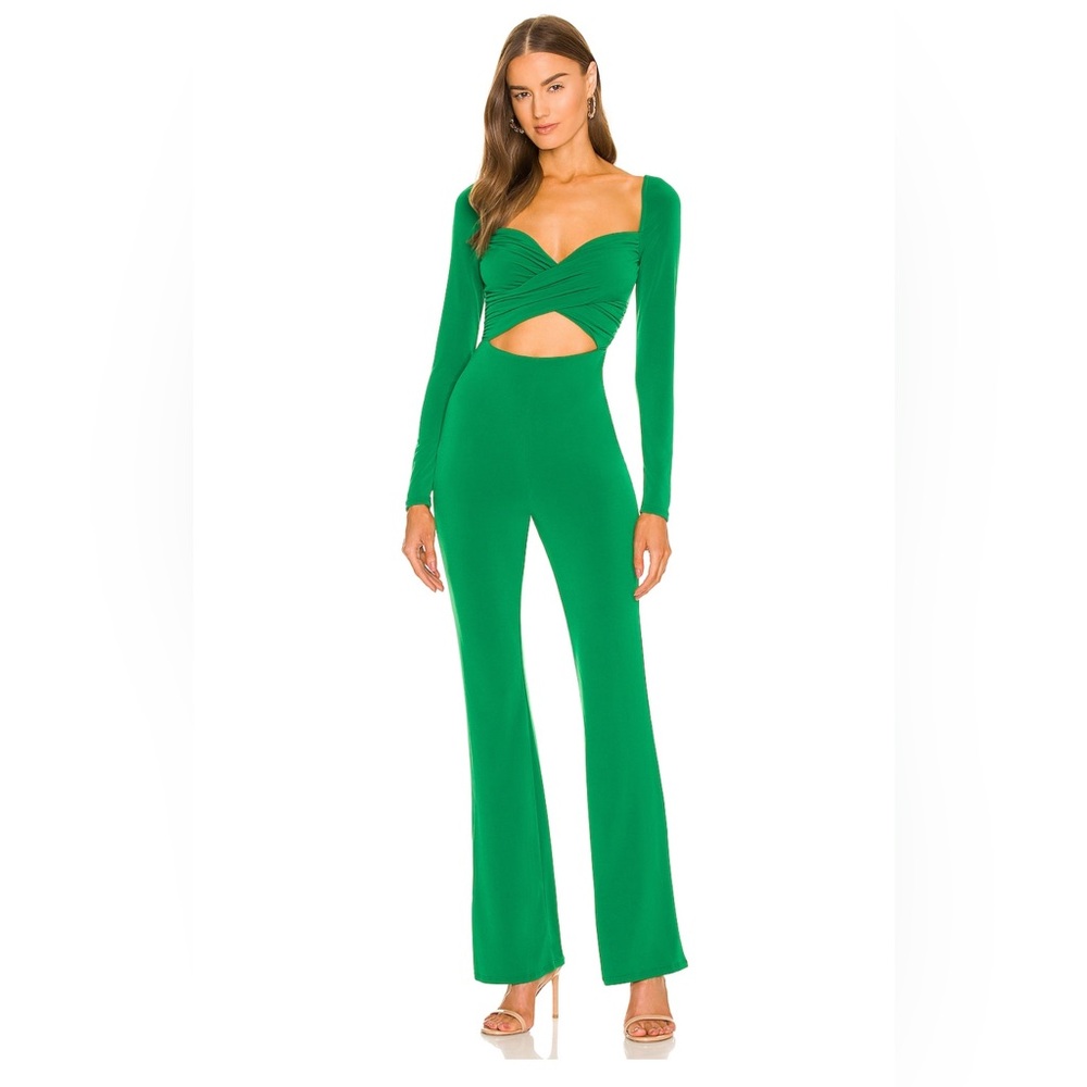 X REVOLVE JANE JUMPSUIT IN GREEN